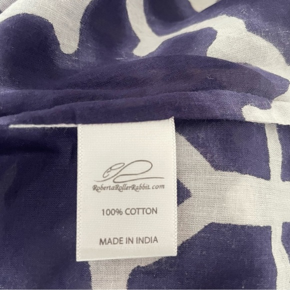 Roberta Roller Rabbit Meena blue white trim tunic swim coverup  37538 - Picture 6 of 10